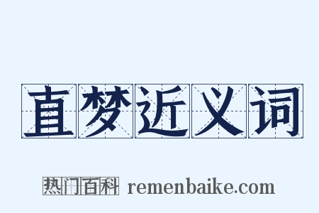直梦近义词是什么意思的图片